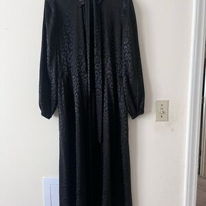 Elegant Black Leopard Print Dress